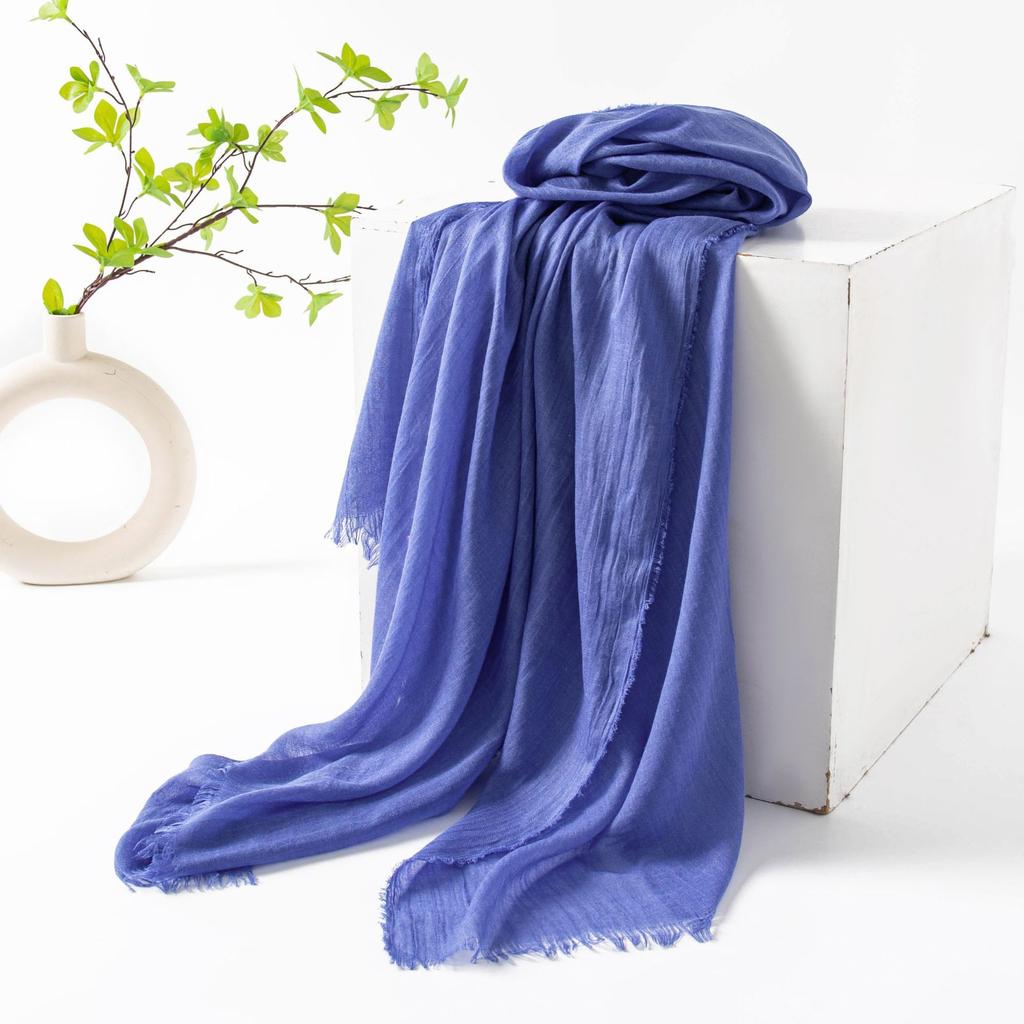 Spring Season, Pure Color, Simulated Silk, Long Strip Scarf, Fashionable, Suitable for Work, Sun Protection, Sheer Scarf, Shawl.
