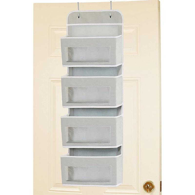 2/3/4-grid door-hanging storage box, overhead door storage box, hanging wardrobe storage box, large-capacity pockets