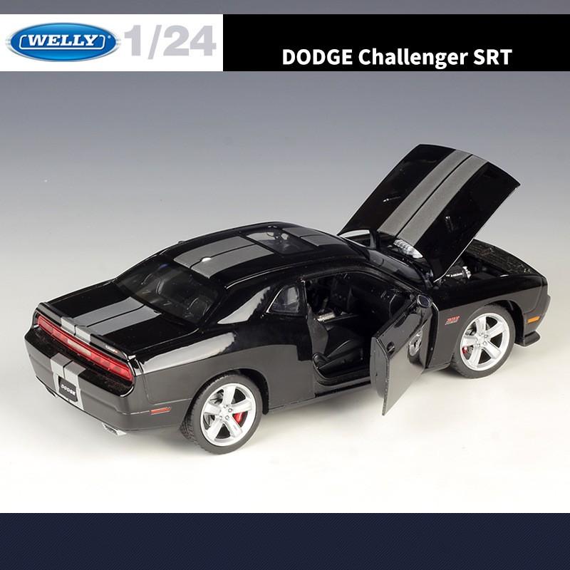 Welly 1/24 DODGE 2012 Challenger SRT Модель спортивного автомобиля из сплава Литые металлические транспортные средства Модель автомобиля высокой симуляции Игрушки для детей Подарок