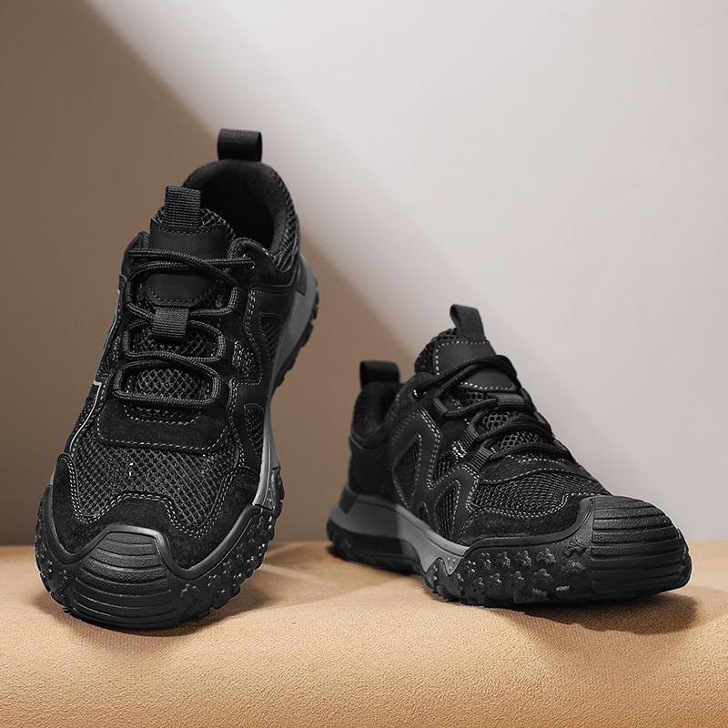 Fashion Hollow Out Men Casual Shoes Breathable Mesh Sneakers Lace Up Summer Footwear Comfort Man Skate Sandals Outdoor Hiking Trainers