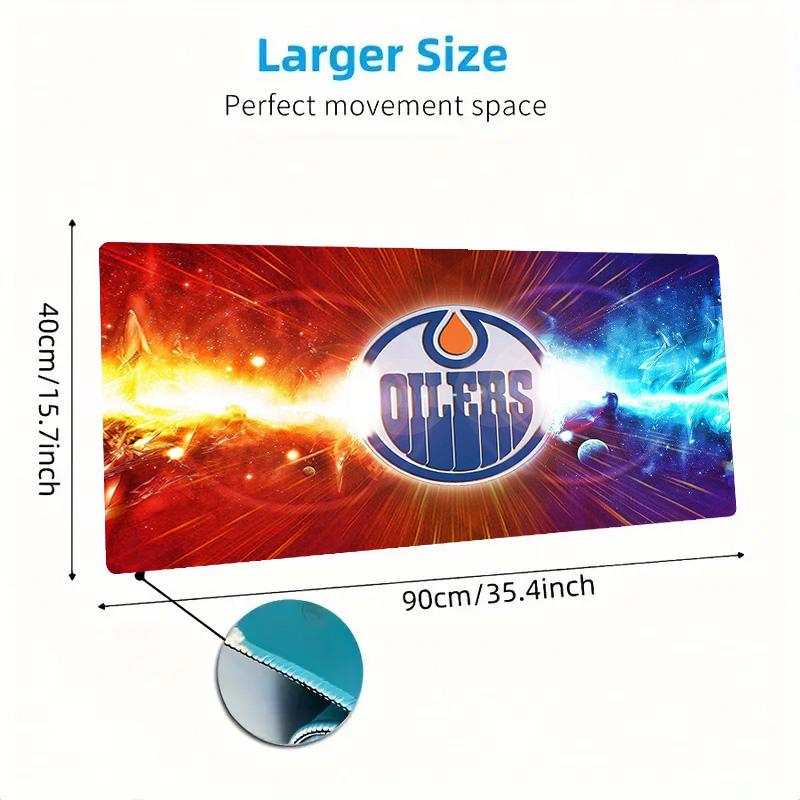 Edmonton Oilers Color Mouse Pad Large Gaming Table Cushion Non-slip Laptop Tablet Big Mousepad XXL Mat Mini PC Playmat With Lock edge