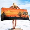 Beautiful Oil Painting Printing Series Seaside Vacation Beach Towel Swimming Bath Towel Sports Towel