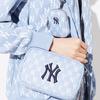 New MLB Monogram Collection Polyester Combo Bag Camera Bag Crossbody Bag Shoulder Bag Unisex Haze Blue White 3ACRS022N-50BLL