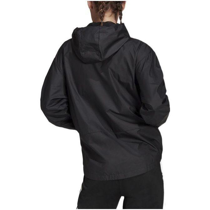 adidas Женская ветровка Essentials Oversize с логотипом, черная H07842