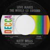 7-дюймовая пластинка KITTY WELLS Love Makes The World Go Around 32088 Decca 1967 US CountryFolk Б/у