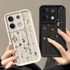 Цветочный принт однотонный защитный чехол для телефона Xiaomi 13T 11T Pro Poco F6 X6 Redmi Note 13 12 Pro 11 10 Цветочный противоударный матовый силиконовый мягкий чехол