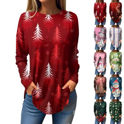 Футболки женские осенние повседневные рубашки с длинным рукавом толстовка винтажный графический принт топ пуловер ко Дню святого Валентина