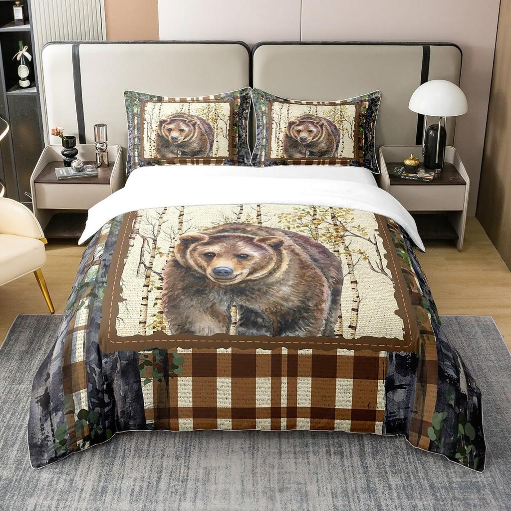 Wildlife Duvet Cover Set For Teens Adults Queen King Size Quilt Covers Lightweight Down 2 Pillowcases 1 Duvet Cover No Comforter