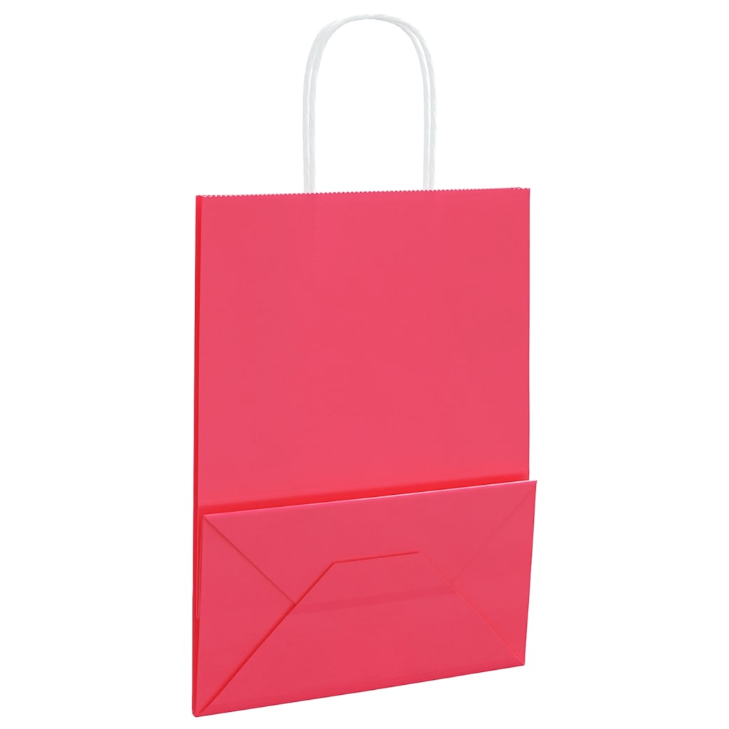 Paper Carrier Bags 50 pcs with Handles Pink 21 x 11 x 28 cm