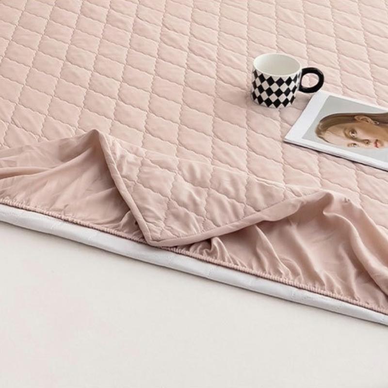 Простыня ромбовидной сетки разных размеров, приятная к коже, из матового хлопка с клипсами, водонепроницаемая простыня, впитывающая пот и дышащий наматрасник