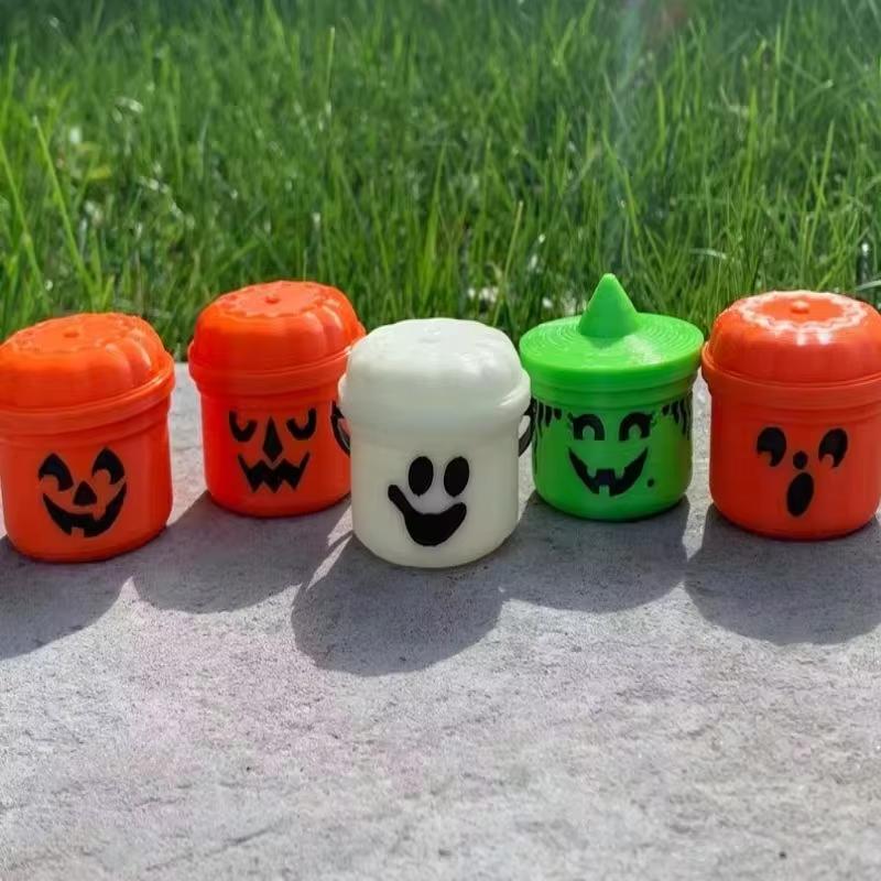 Pumpkin Bucket Halloween Pumpkin Buckets Small Treat Trick Or Buckets Holder Pail Mini Kids Basket Plastic Lantern Baskets