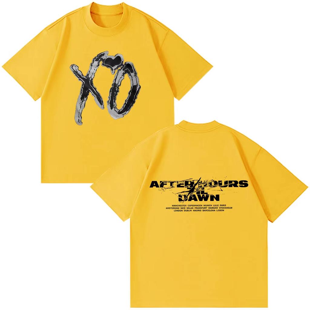 White The Weeknd After Hours Til Dawn 2026 Tour Hiphop Graphic Tee Cotton Unisexs Unisexs Tshirt Vintage Streetwear