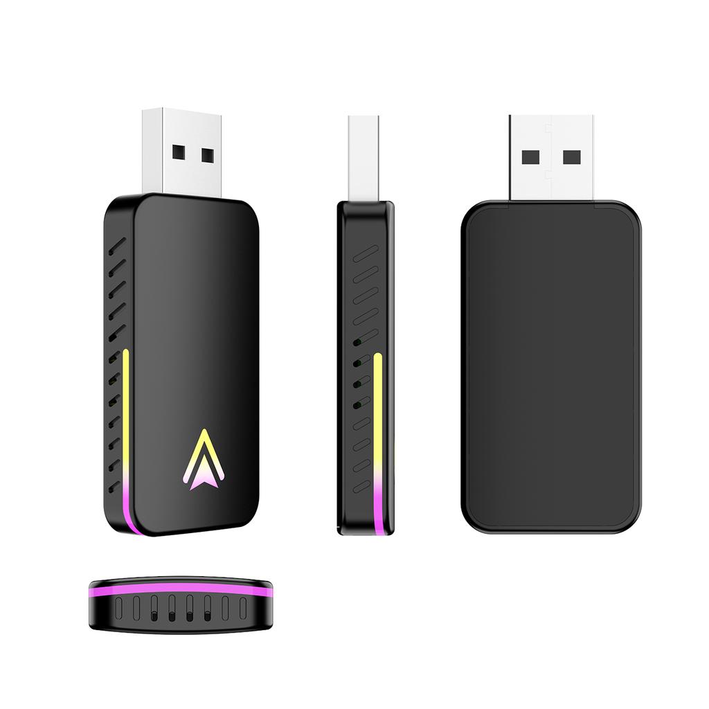 Wireless Transmission Adapter Dongle 2 in 1 Car Wired to Wireless Transmission Module AutoMobile Phone Link Box USB A