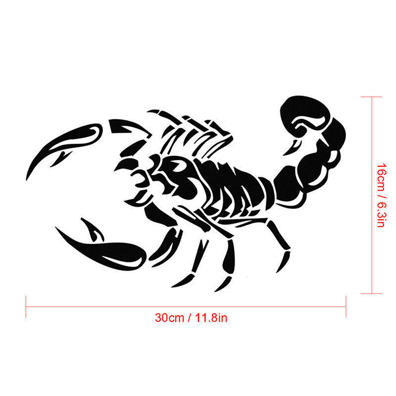 3D Waterproof Cute Scorpion Motorcycle Car Stickers and Decals Car Styling Stickers Funny Car Stickers For All Car