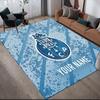 Custom Name Futebol Clube do Porto Flannel Pattern Square Carpet,Area Rug,Carpet Rug for Living Room Bedroom Sofa Playroom Decor,Non-slip Floor Mat