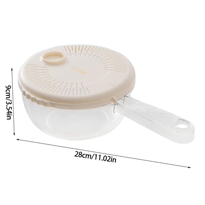 Multifunctional 2 In 1 Plastic Fruit Washing Bowl with Strainer and Integrated Drain Tray for Efficient Kitchen Use