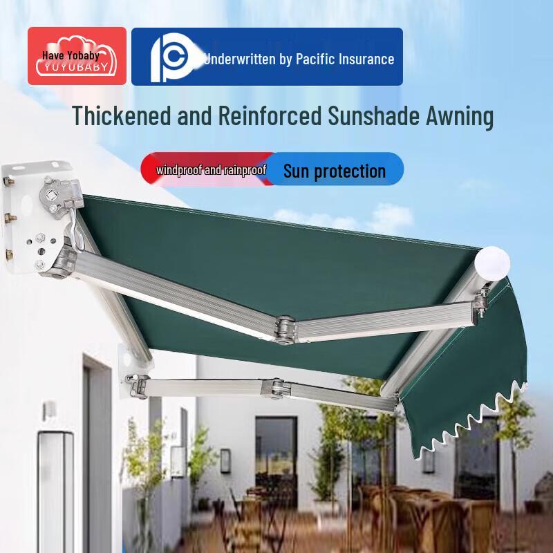 Retractable Outdoor Awning with Manual & Electric Control