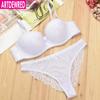 Sexy Lady Push Up Bra Panties Set Lace Hollow Out Bralette Underwear Panty Set Intimates For Women