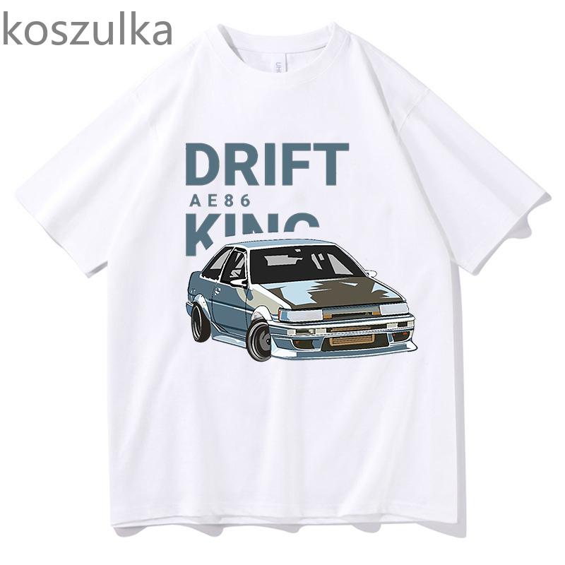 Unisex Men Women Drift AE86 Intial D T Shirts O-Neck 100% Cotton 2022 Summer Printed Unisex Harajuku Game Custom Unisex Short Sleeve