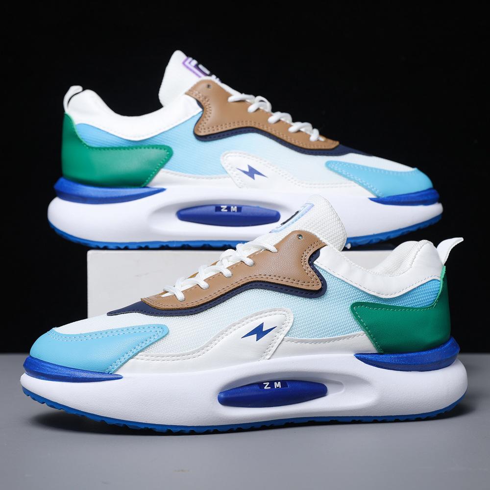 Мужская обувь 2025 новый трендовый бренд повседневная обувь платформа сетка дышащая спортивная износостойкая корейская версия мода студенческая обувь для скейтборда