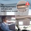 Солнцезащитный козырек с подсветкой для Toyota Camry 2007-2011 74320-06800-B0 74310-06770-B0 Левый и правый водительский пассажирский козырек солнцезащитный козырек