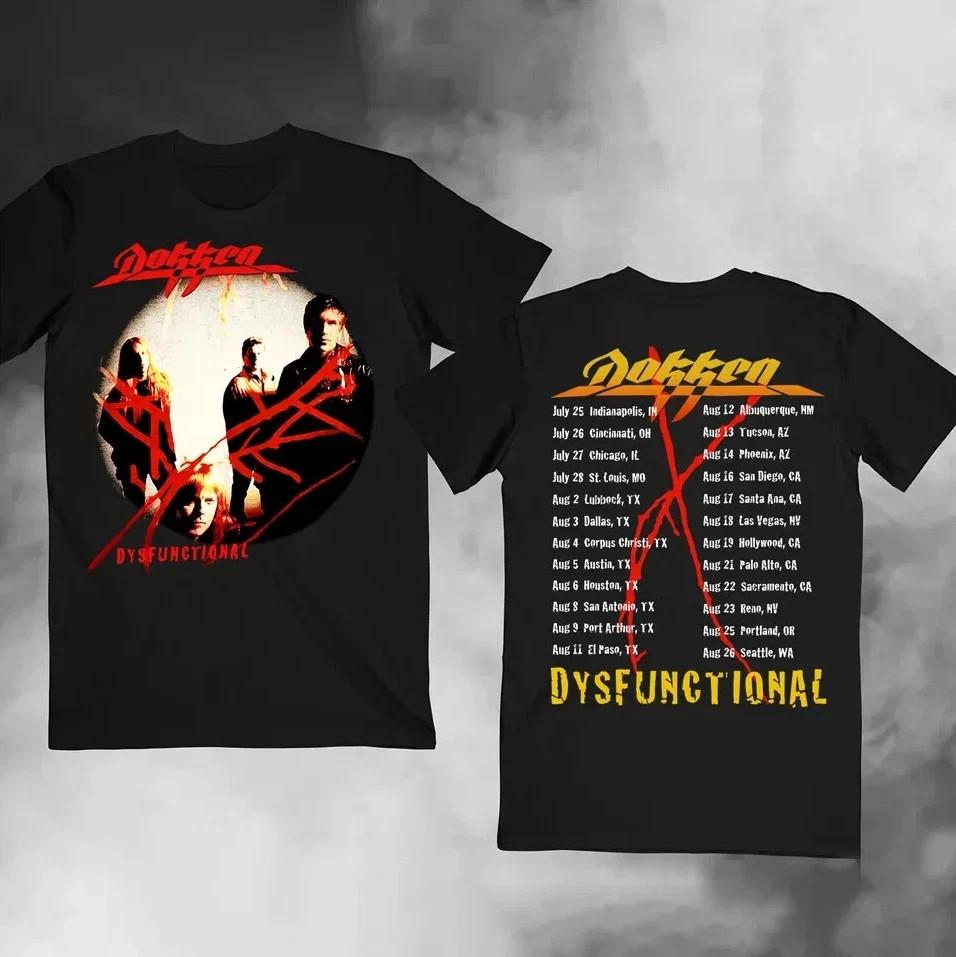 Винтажная черная концертная футболка Dokken Dysfunctional Tour 1995 г. S-5XL