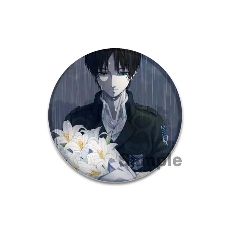 32/44/58 мм аниме Атака титанов Броши для ювелирных изделий Аксессуары Косплей Значок Мультфильм Подарочные рюкзаки Сумки Кнопки Значки Фанаты Коллекция