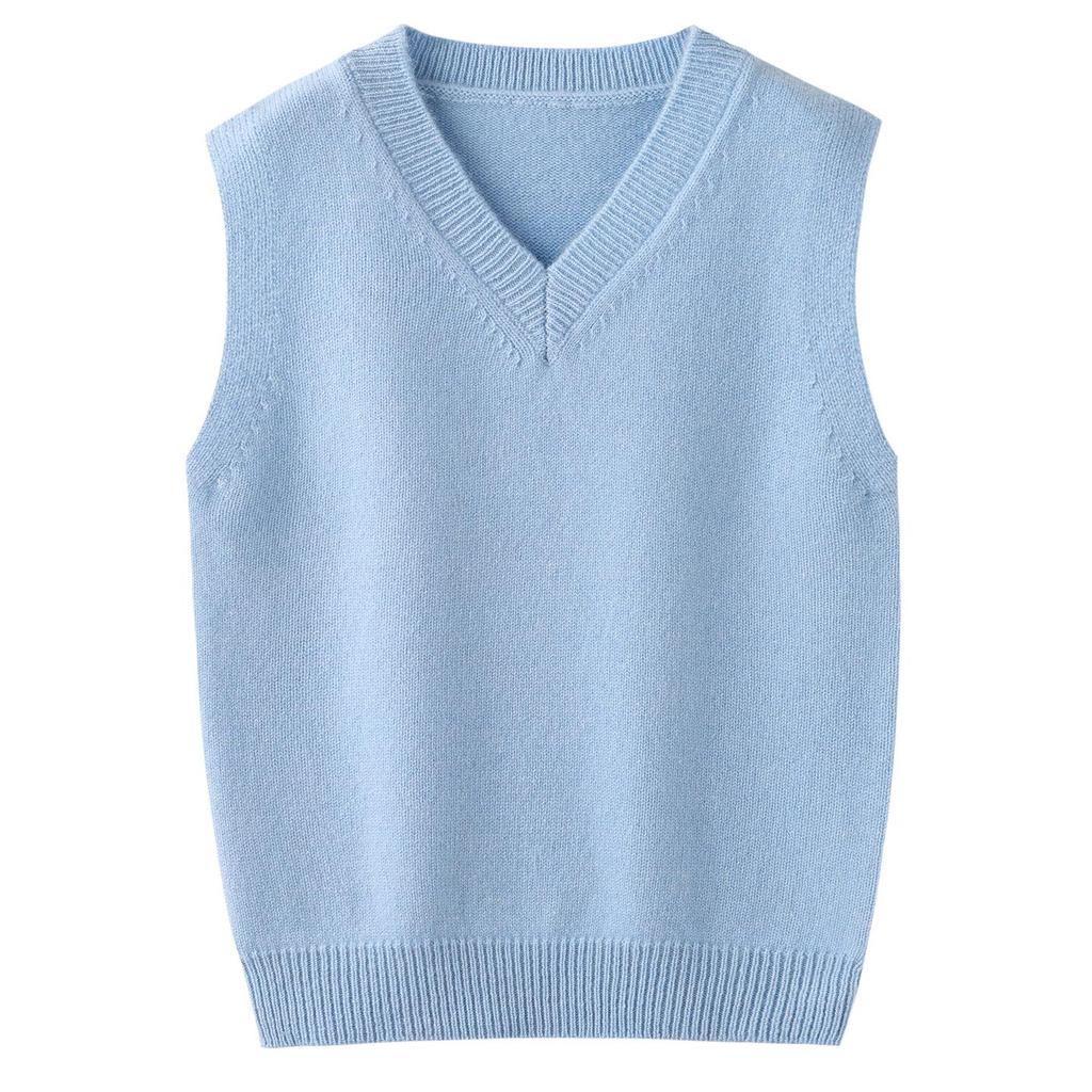 Новый детский sleeveless свитер с V-образным вырезом из 100% шерсти