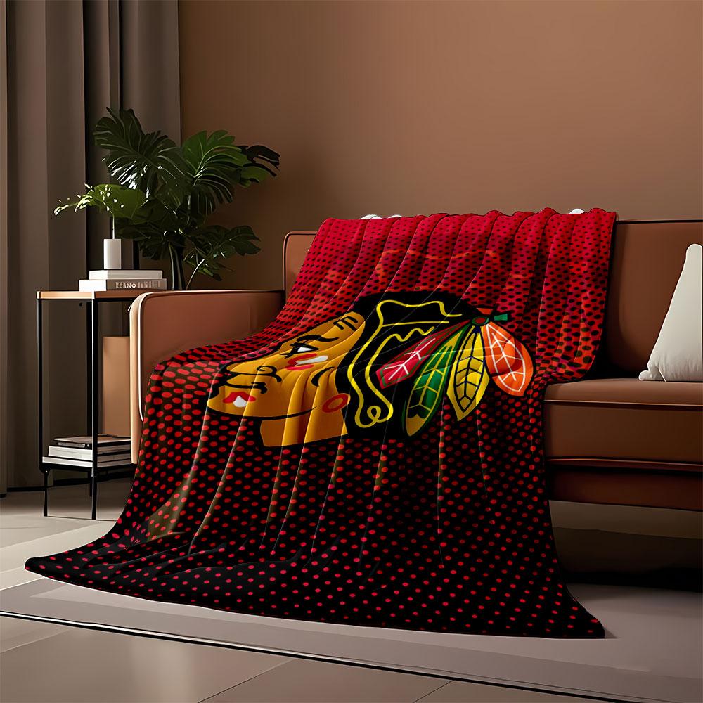 Tribal Warrior with Feathers Design print blanket soft and cozy perfect for the living room bed sofa or a nap,gift