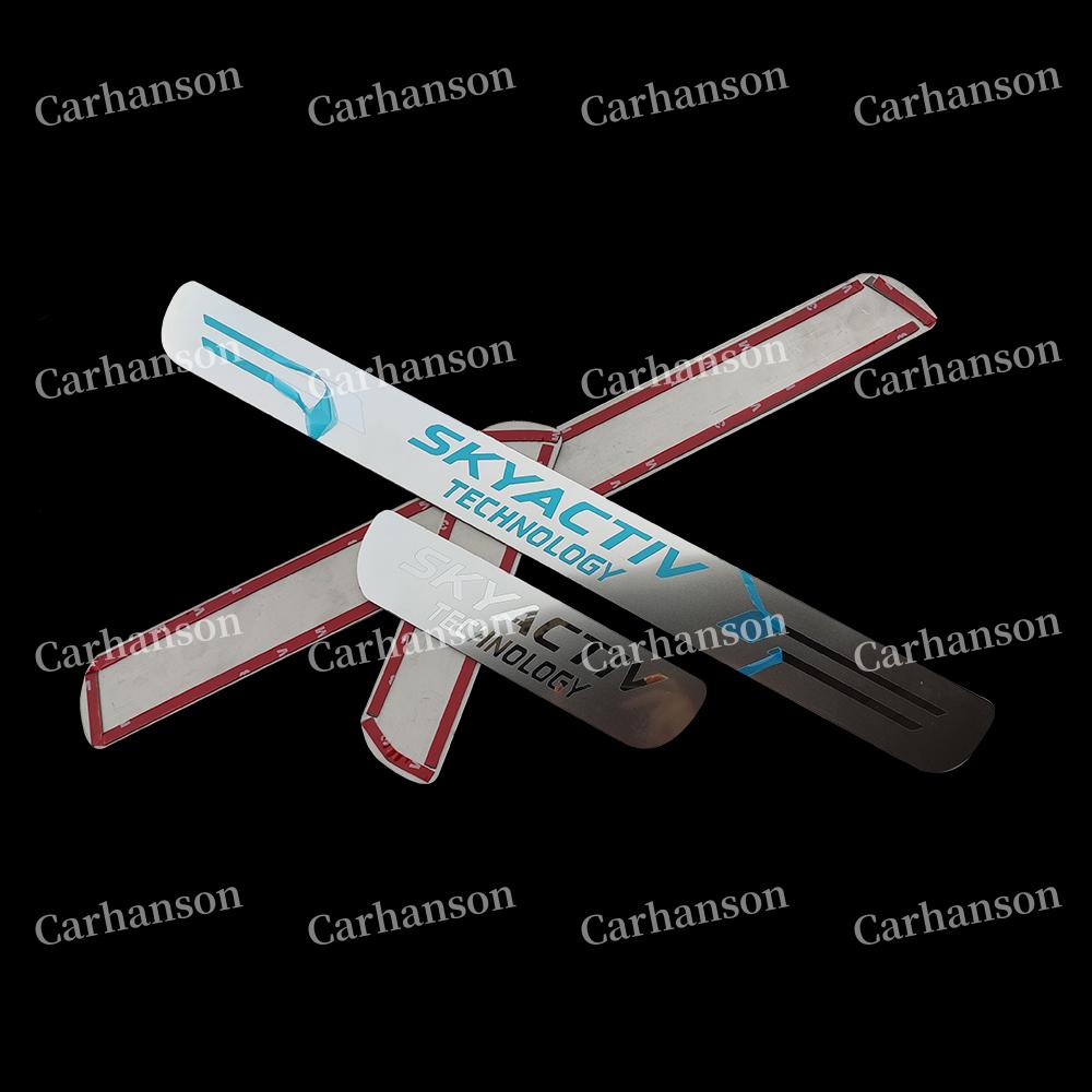 Для Mazda 3 CX-5 6 CX30 Защитная накладка на порог автомобиля, накладка от царапин, отделка, автомобильные аксессуары, защита порога, наклейка для стайлинга педалей