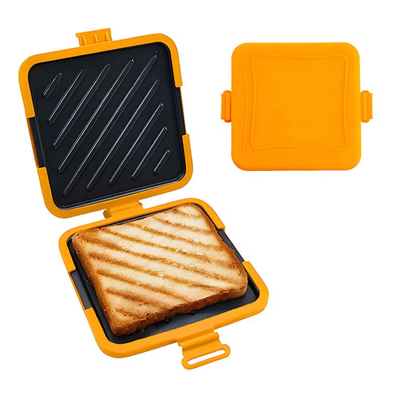 Multifunctional Silicone Baking Pan With Butter Knife Quick Heating Microwave Oven Toaster Sandwich Plate For Kitchen 1Pc