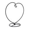 Black Heart-Shaped Iron Hanging Plant Glass Vase Terrarium Stand Holder