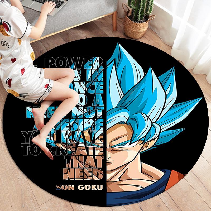 Ковер круглый Dragon Ball Super Ковер для гостиной спальни дивана игровой комнаты Декор Нескользящий коврик для пола