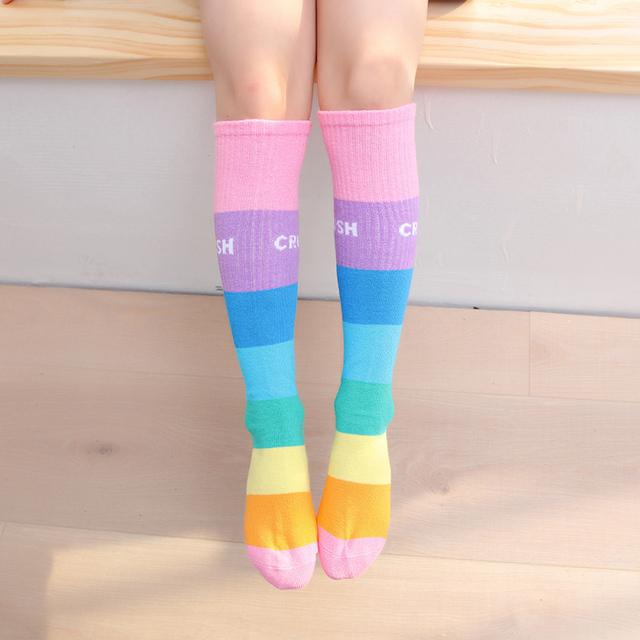 Infant Girls Warmer Ankle Lovely Cartoon Over Knee Socks for Baby Girls Unicorn Knee Long High Toddler Child Colorful Socks