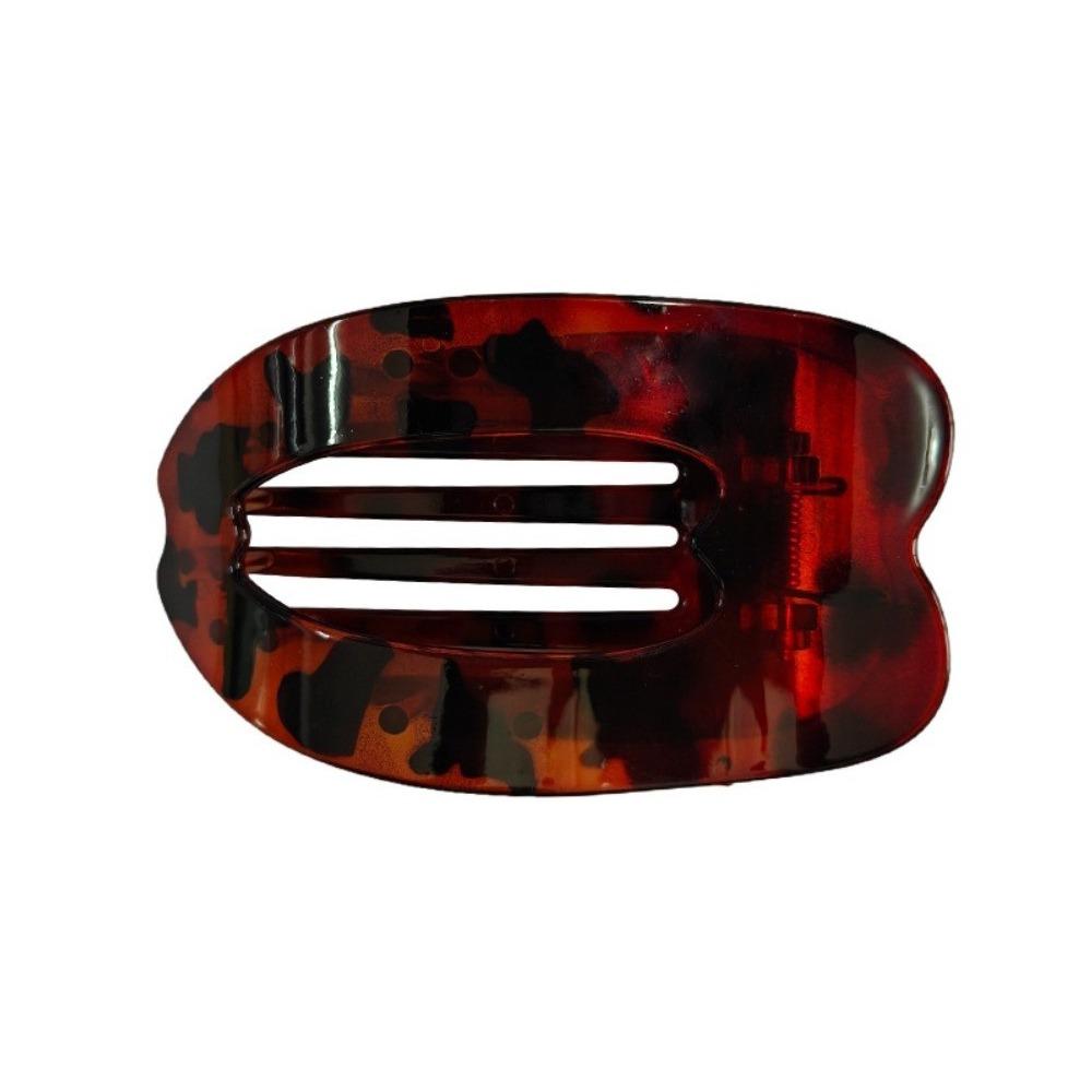 Oval Hair Claws Leopard Hairpin Korean Style Hair Clips  Women