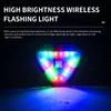 LED Solar Warning Light Anti Collision Truck Tail Flashing Light Magnetic Touch Switch Wireless Strobe Triangle Lamp Colorful