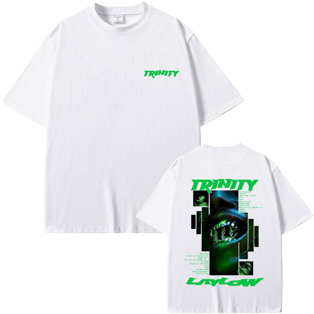 Rapper Laylow Trinity Album Graphic T Shirt Men Women Hip Hop Fashion Pop Music Tshirt Mens Casual Vintage Tshirts Streetwear