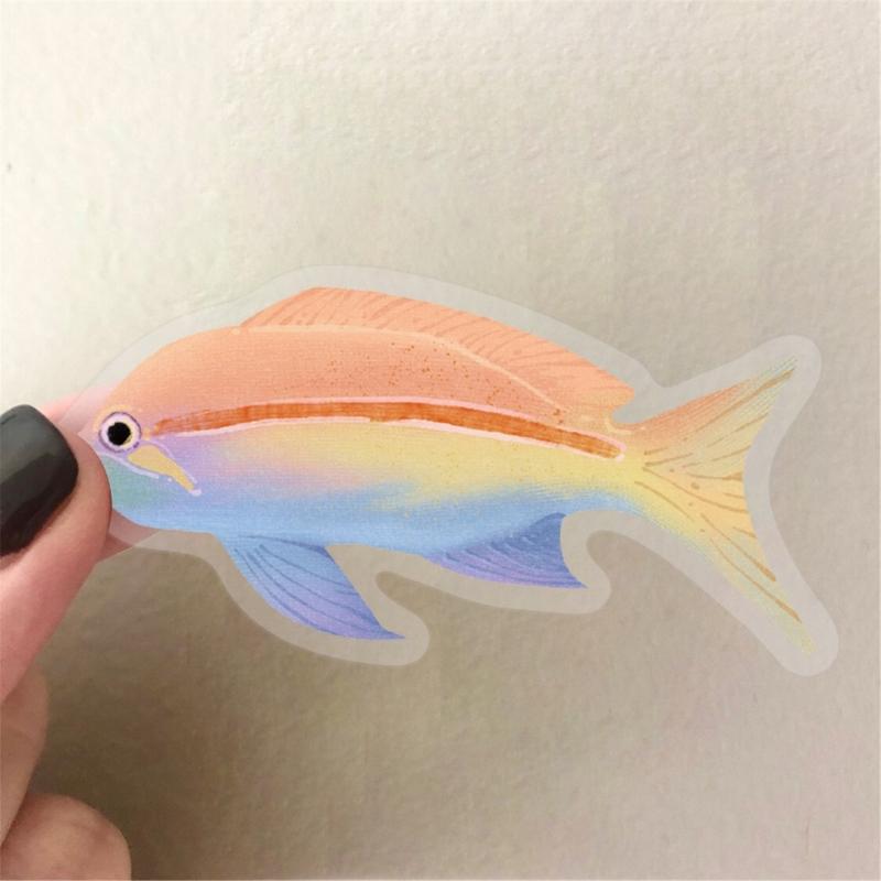 50 листов наклеек с рыбками, наклейки-награды, наклейки для скрапбукинга, наклейки-декали на морскую тематику, наклейки с морскими животными для телефона, ноутбука