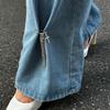 Cross Jeans Brooch Tassel Cross Pendant Jeans Chain Trendy Tassel Pearl Foot Ankle Skirts