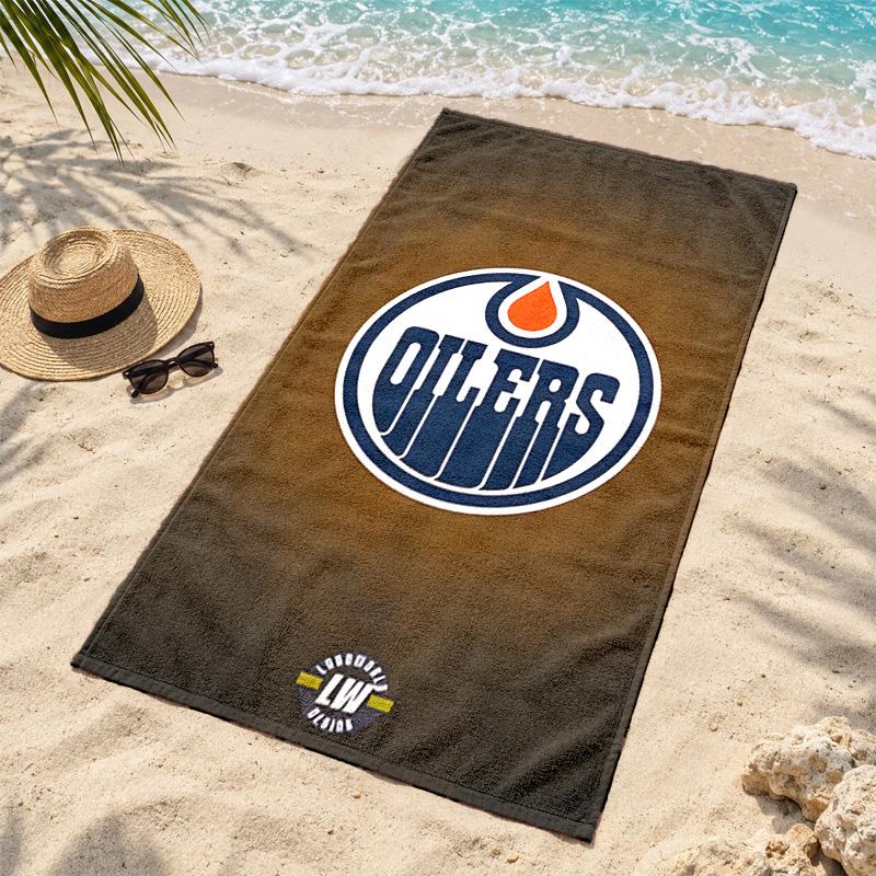 Edmonton Oilers Microfiber Beach Towel Quick Dry Sand Free Lightweight Beach Towels for Travel Swimming Camping