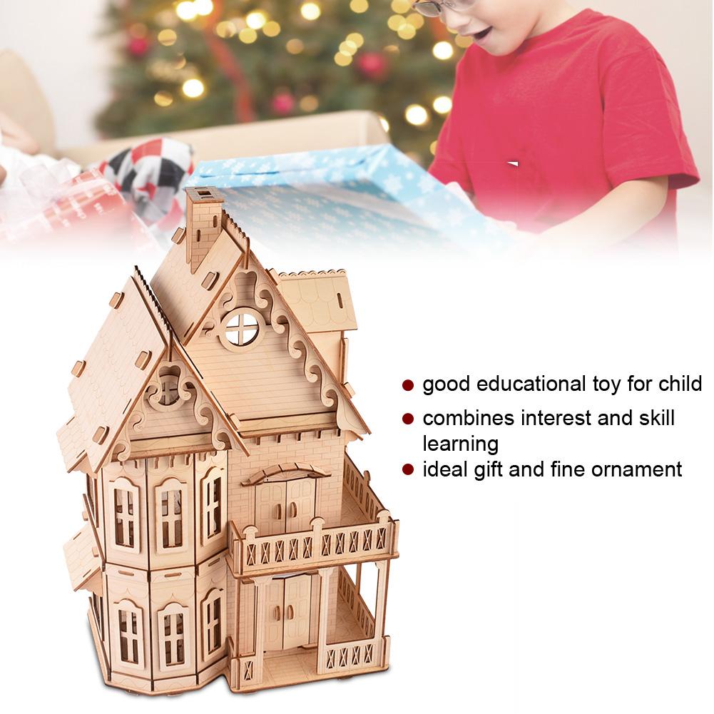 3D деревянная вилла головоломка игрушка развивающие поделки головоломка сборная модель подарок для детей взрослых