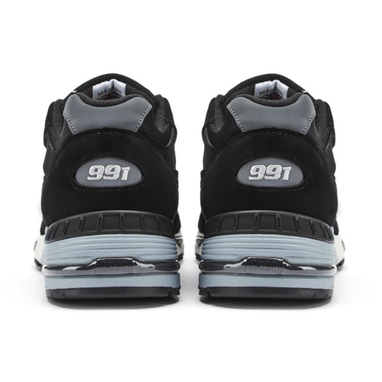 New Balance Черные серебристые женские кроссовки 991 Made in England W991EKS