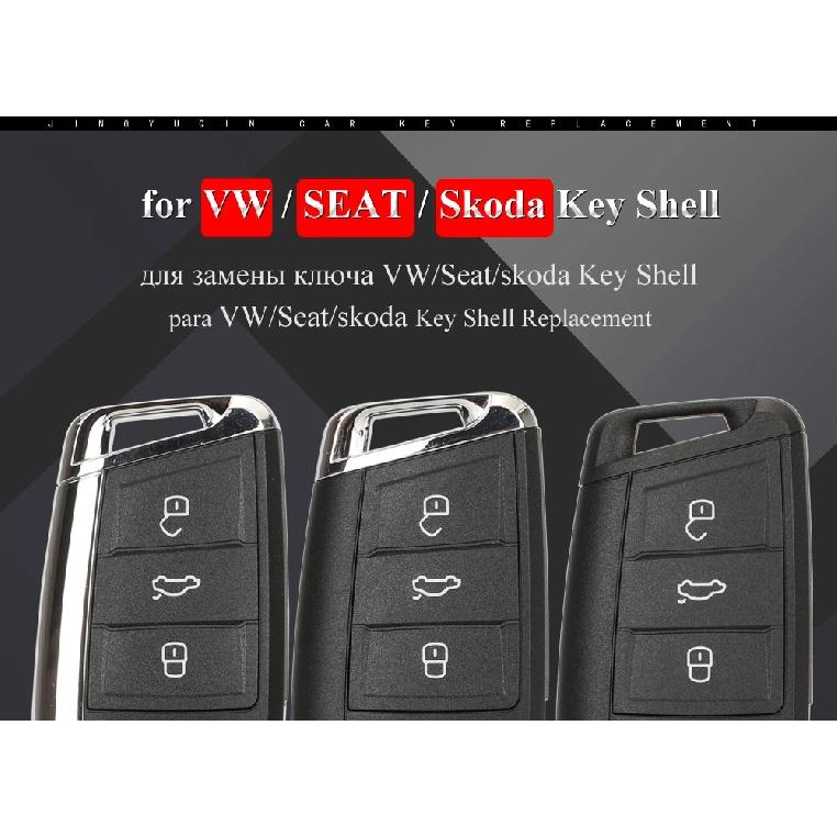 jingyuqin 10pcs Flip 3/4Buttons Remote Car Key Shell Case Fob For VW Golf 7 GTI MK7 B8 Touran Skoda Octavia A7 Seat Hu66 Hu162t