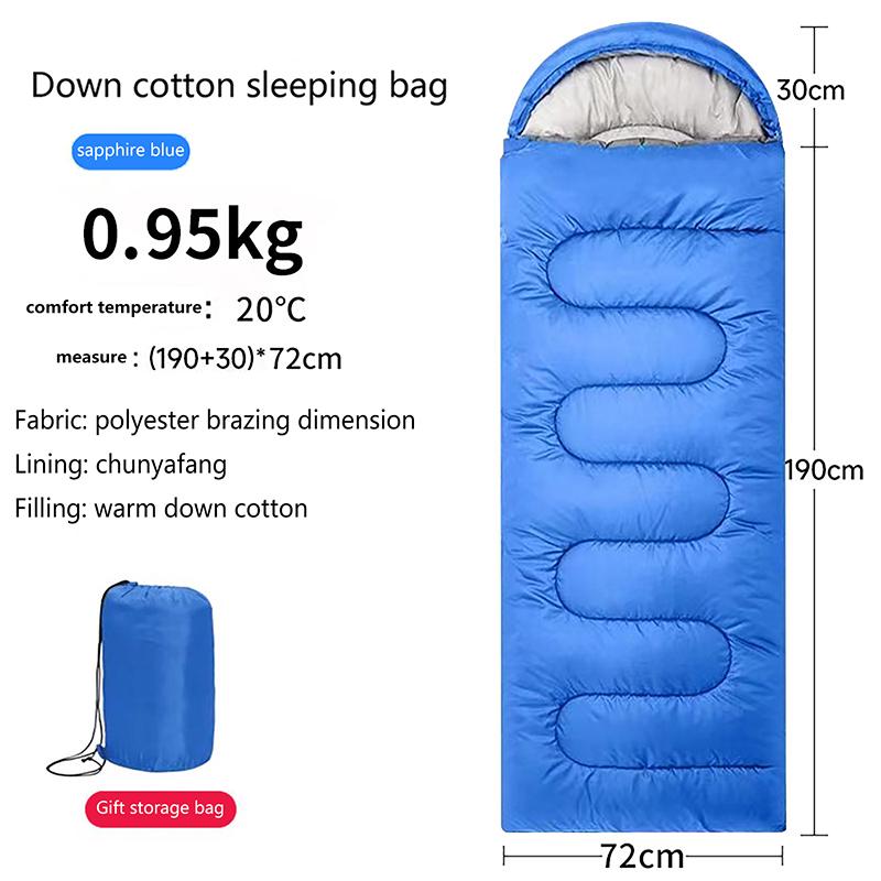 1 шт. спальный мешок для кемпинга, сверхлегкий водонепроницаемый 4-сезонный теплый конверт, спальные мешки для походов на открытом воздухе