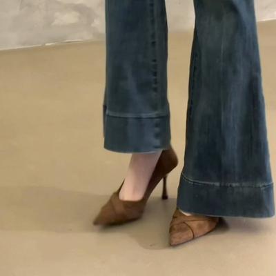 Весенне-летние новые модели с юбками, низкий каблук, внутренняя танкетка, Мэри Джейн, квадратный носок с мелким вырезом, французский темперамент, сказочный стиль