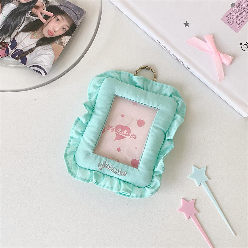 3 Inch Dopamine Cute Photo Card CaseSmall Item Storage Pouch Soft Pillow Shaped Photocard Holder K-Pop Idol Card Sleeve Bag Pendant