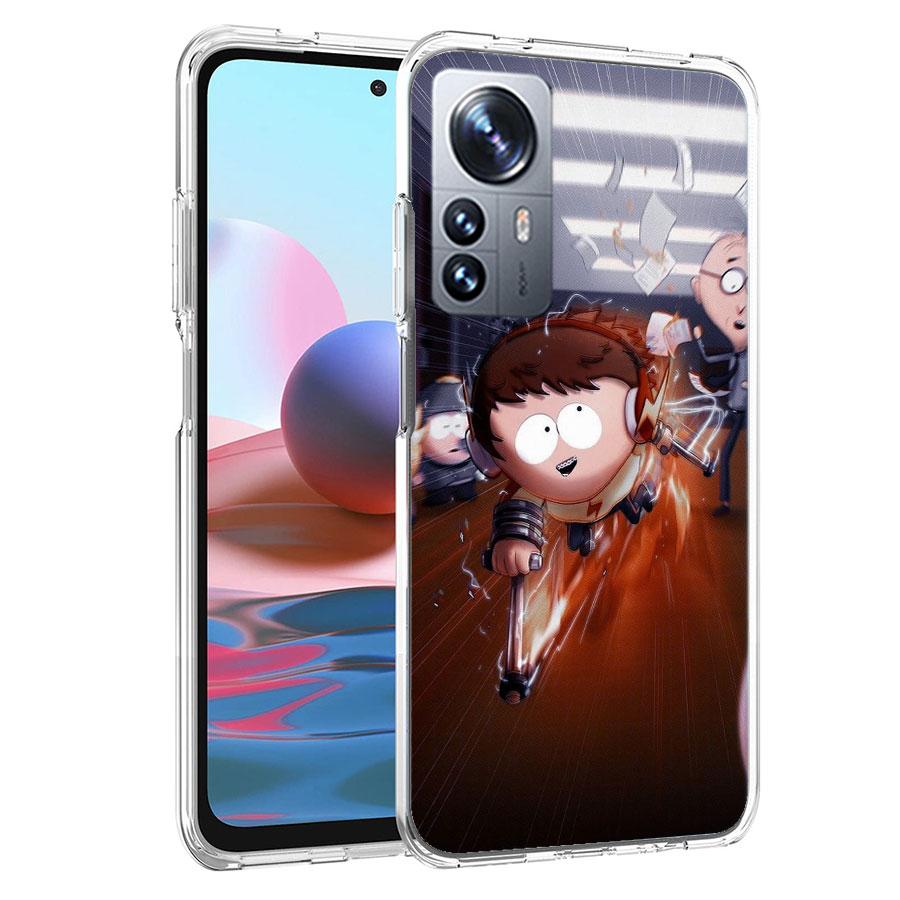 Крутой S-South P-PARK Чехол для телефона Для Redmi Note 15 Pro 5G 14 13 12 Pro Plus 11 11T 11E 11S 10 Pro 10S 9 9S Чехол для мобильного Прозрачный с S
