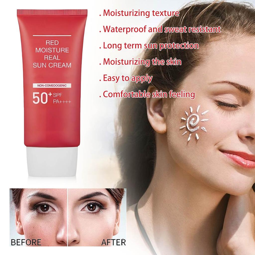 Солнцезащитный крем для лица увлажняющий освежающий нежирный солнцезащитный крем 50 мл