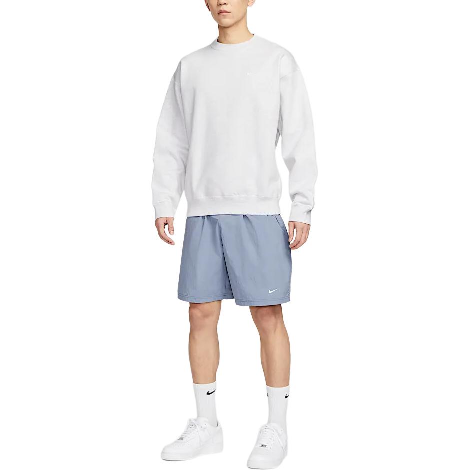 Nike Solo Swoosh Casual Shorts Men's Gray Slate Blue