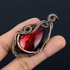 Red Flash Labradorite Pendant, 999 Copper Wire Wrapped Jewelry, Gemstone Jewelry Pendant, Handmade Wedding Gift Jewelry